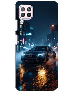 Чохол для Huawei P40 Lite з картинкою «Нічне місто та Audi»