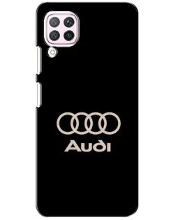 Чохол для Huawei P40 Lite з картинкою «Audi — золотий логотип»