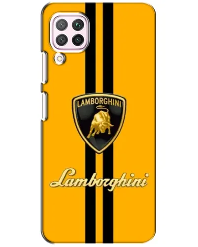 Чехол для Huawei P40 Lite с картинкой «Lamborghini Stripe желтый» Чехол для Huawei P40 Lite с картинкой «Lamborghini Stripe желтый»