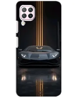 Чохол для Huawei P40 Lite з картинкою «Lamborghini золоті лінії»