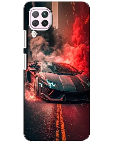 Чехол для Huawei P40 Lite с картинкой «Lamborghini красный дым» Чехол для Huawei P40 Lite с картинкой «Lamborghini красный дым»