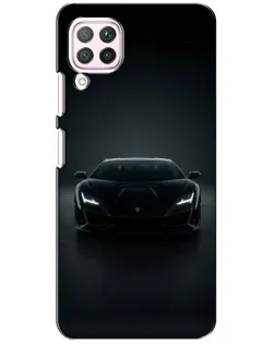 Чохол для Huawei P40 Lite з картинкою «Чорний Lamborghini Aventador»