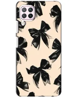 Чохол для Huawei P40 Lite з картинкою «Патерн чорні банти»