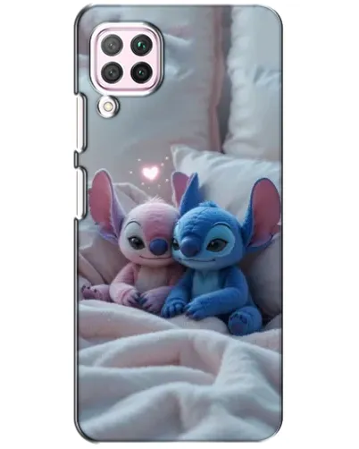 Чехол для Huawei P40 Lite с картинкой «Плюшевые Стич Ангел»