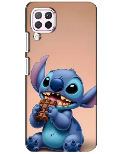 Чехол для Huawei P40 Lite с картинкой «Стич ест шоколад»