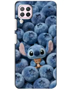 Чехол для Huawei P40 Lite с картинкой «Стич и голубика» Чехол для Huawei P40 Lite с картинкой «Стич и голубика»