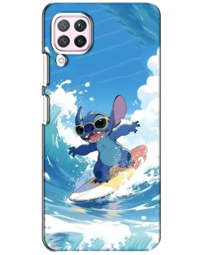 Чехол для Huawei P40 Lite с картинкой «Стич на волне»