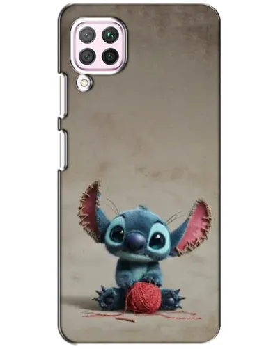 Чехол для Huawei P40 Lite с картинкой «Стич на коричневом фоне»