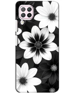 Чохол для Huawei P40 Lite з картинкою «Монохромні айстри»