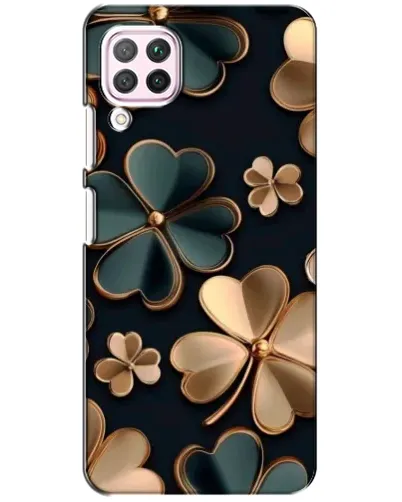 Чехол для Huawei P40 Lite с картинкой «Клевер в золоте»