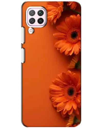 Чехол для Huawei P40 Lite с картинкой «Оранжевые герберы»