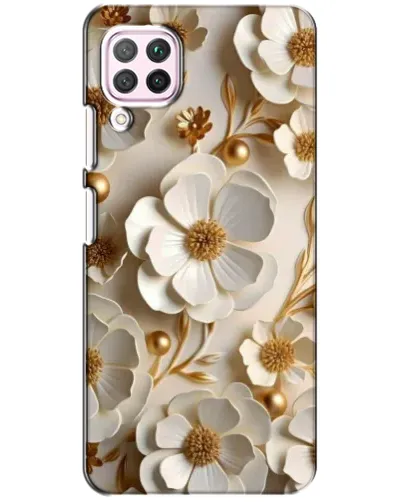 Чехол для Huawei P40 Lite с картинкой «Белие бумажние  цвети»