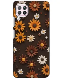 Чохол для Huawei P40 Lite з картинкою «Візерунок з маленьких соняшників»