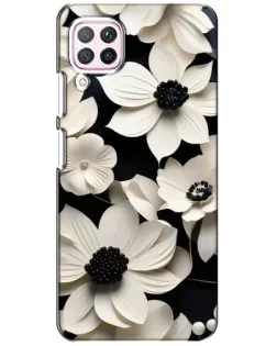 Чохол для Huawei P40 Lite з картинкою «Об'ємні білі квіти»