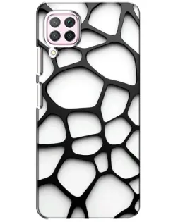 Чохол для Huawei P40 Lite з картинкою «Біла об'ємна сітка»