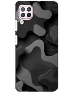 Чехол для Huawei P40 Lite с картинкой «Темный абстрактный камуфляж»