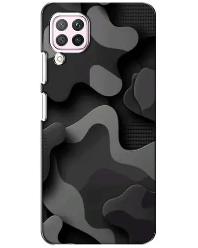 Чехол для Huawei P40 Lite с картинкой «Темный абстрактный камуфляж»