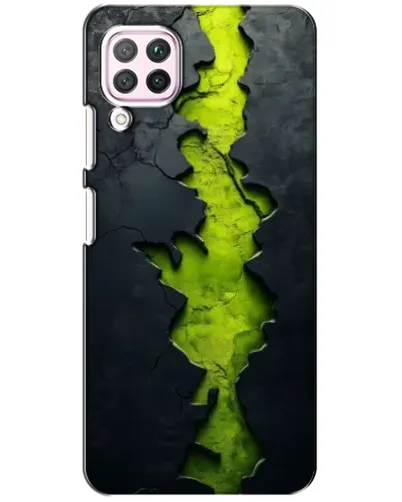 Чехол для Huawei P40 Lite с картинкой «Салатовый разлом скалы»