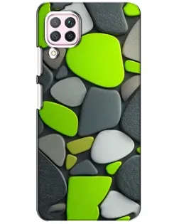 Чехол для Huawei P40 Lite с картинкой «Яркая неоновая галька»