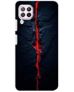 Чехол для Huawei P40 Lite с картинкой «Kрасная лавовая трещина»