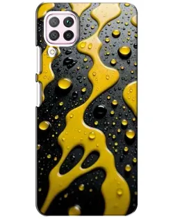 Чехол для Huawei P40 Lite с картинкой «Жидкое желтое золото»