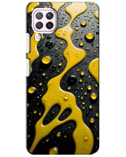 Чехол для Huawei P40 Lite с картинкой «Жидкое желтое золото»