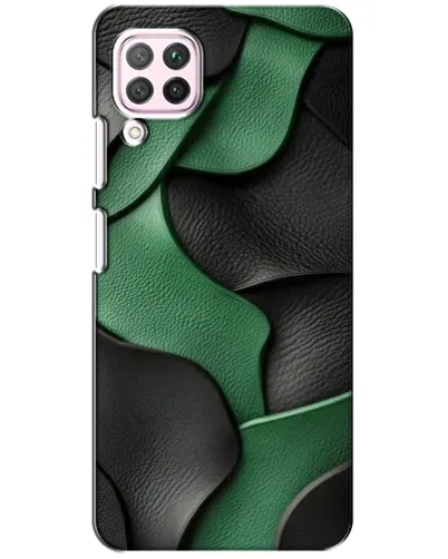 Чехол для Huawei P40 Lite с картинкой «Зеленые кожаные волны»