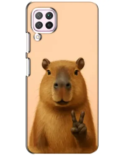Чехол для Huawei P40 Lite с картинкой «Капибара виктория»
