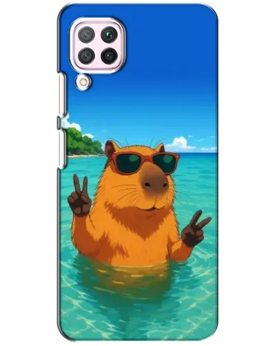Чехол для Huawei P40 Lite с картинкой «Морская капибара»