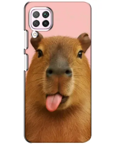 Чехол для Huawei P40 Lite с картинкой «Капибара с языком»