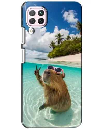 Чехол для Huawei P40 Lite с картинкой «Капибара на море»