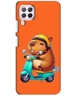 Чохол для Huawei P40 Lite з картинкою «Капібара на скутері»