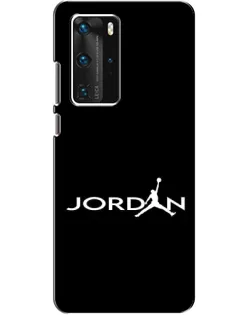 Чехол для Huawei P40 Pro с картинкой «Jordan White Logo»