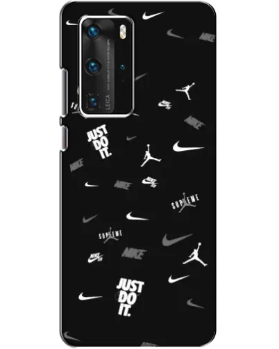Чехол для Huawei P40 Pro с картинкой «Nike Black Pattern»