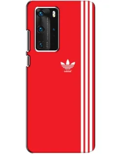 Чехол для Huawei P40 Pro с картинкой «Красный минимализм Adidas»