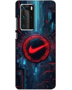 Чехол для Huawei P40 Pro с картинкой «Техногенный стиль Nike»