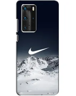 Чехол для Huawei P40 Pro с картинкой «Nike — зимние горы»