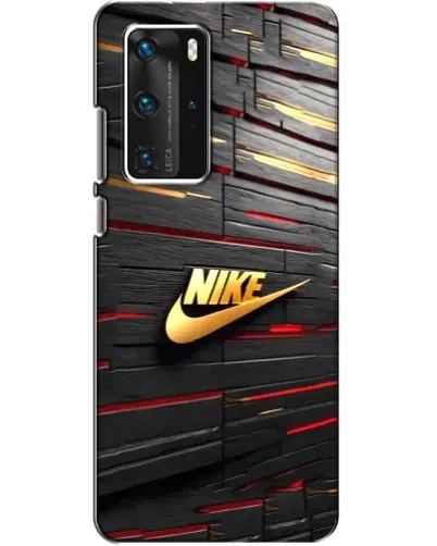 Чехол для Huawei P40 Pro с картинкой «Золотой Nike на металле» Чехол для Huawei P40 Pro с картинкой «Золотой Nike на металле»