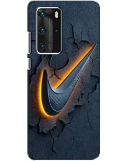 Чехол для Huawei P40 Pro с картинкой «Объемный логотип Найк»
