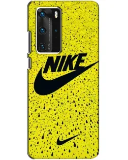 Чехол для Huawei P40 Pro с картинкой «Желтый текстурный Nike»