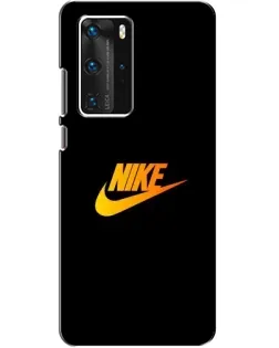 Чехол для Huawei P40 Pro с картинкой «Золотой логотип Nike»