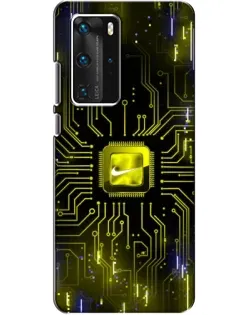Чехол для Huawei P40 Pro с картинкой «Nike — золотая искра»