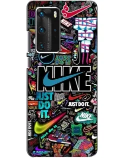 Чехол для Huawei P40 Pro с картинкой «Яркий коллаж Nike»