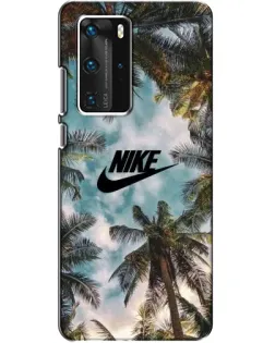 Чехол для Huawei P40 Pro с картинкой «Тропический принт Nike»