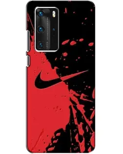 Чехол для Huawei P40 Pro с картинкой «Красные брызги Nike»
