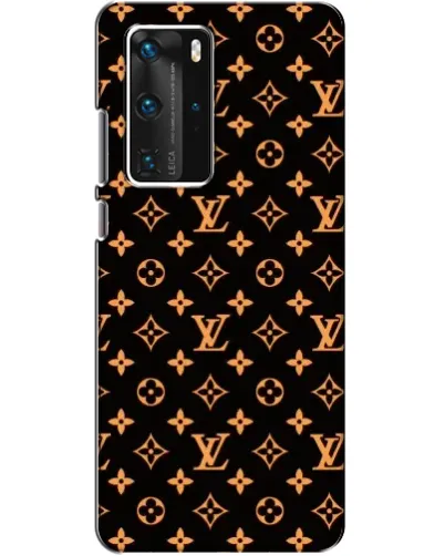 Чехол для Huawei P40 Pro с картинкой «Золотая монограмма LV»