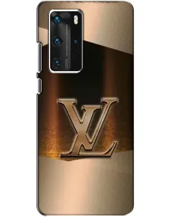 Чехол для Huawei P40 Pro с картинкой «LV — золотое сияние»