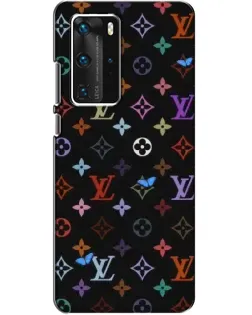 Чехол для Huawei P40 Pro с картинкой «Цветная монограмма LV»