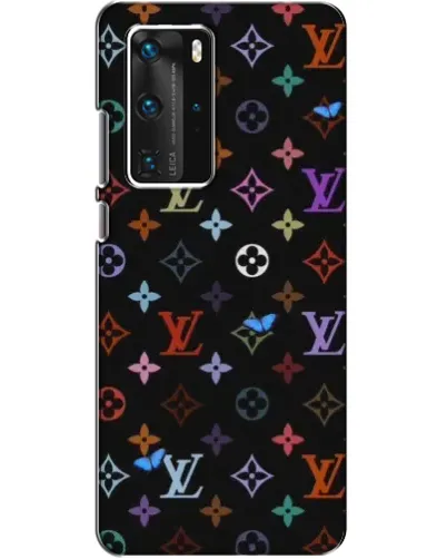 Чехол для Huawei P40 Pro с картинкой «Цветная монограмма LV»
