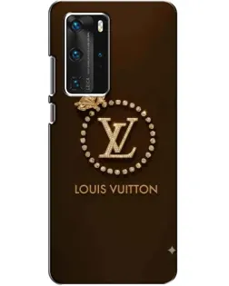 Чехол для Huawei P40 Pro с картинкой «LV — золотая печать»
